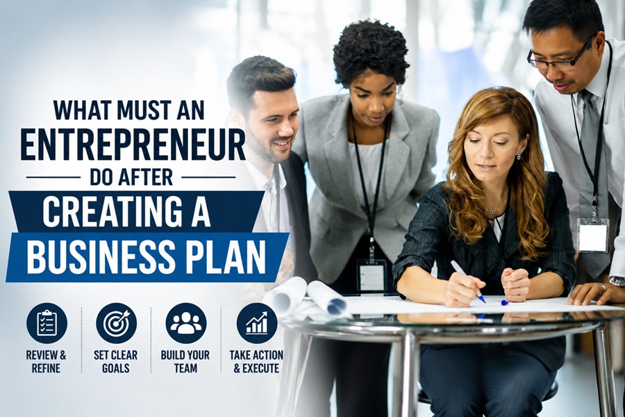What Must an Entrepreneur Do After Creating a Business Plan?